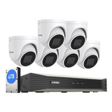 H.view 4k Sistema De Camaras De Seguridad 8mp 6 Unids Camara