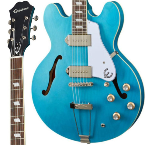 Guitarra Semi Acústica EpiPhone Casino P90 Worn Blue Denin