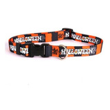 Collar Perro Feliz Halloween 1  Ajustable 18-28  ¡grande!