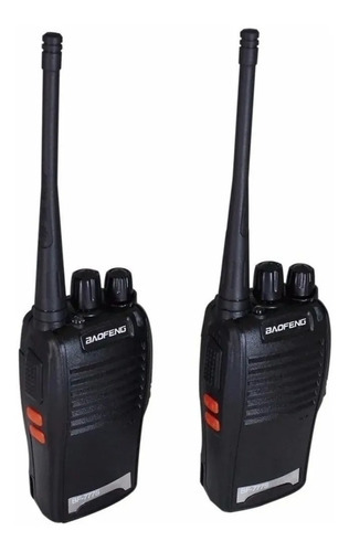 Kit 2 Rádios Comunicador Vhf/uhf/ Fm Baofeng 777s Walktalk O Cor Preto