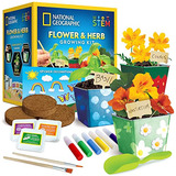 Kit De Jardinería De Flores Y Hierbas 3 Macetas De Ace...