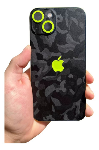 Skin Vinil Premium Black Camo Neon Para iPhone 14 Plus