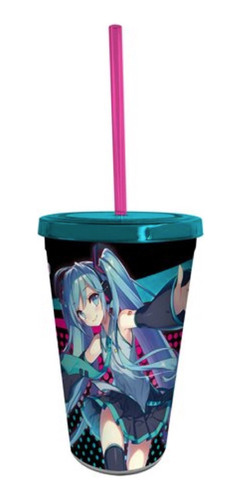 Vaso Con Carriso (pitillo) Hatsune Miku - Miku