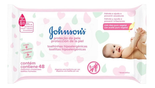 Johnson's Baby Toallitas Húmedas Protección De La Piel 48u