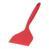 Espátula Para Cozinhar Multiuso De Silicone Colorida 25x12cm Cor Vermelho