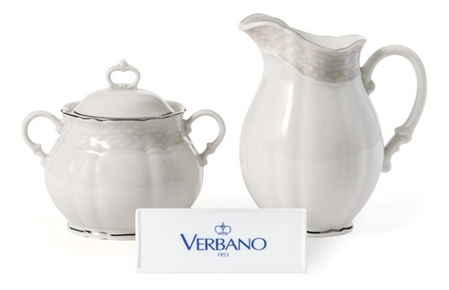 Lechera Y Azucarera Vanna Bco Porcelanas Verbano  J J  Maito