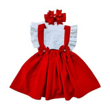 Salopete Com Tiara Infantil Body Feminina Roupa De Bebê Luxo