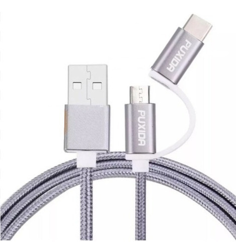  Cable 2 En 1 Usb Tipo C Y Micro 2.1a Puxida Celular Tablet