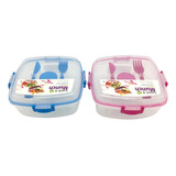 Lunchera Vianda Divisora Cuadrada Bpa Free 1700 Ml Flex