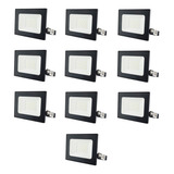 Pack 10 Foco Proyector Área Led 20w Reflector Exterior Sec