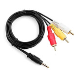 Cable Mini Plug 3.5mm Auxiliar Macho A 3 Rca Adaptador Audio