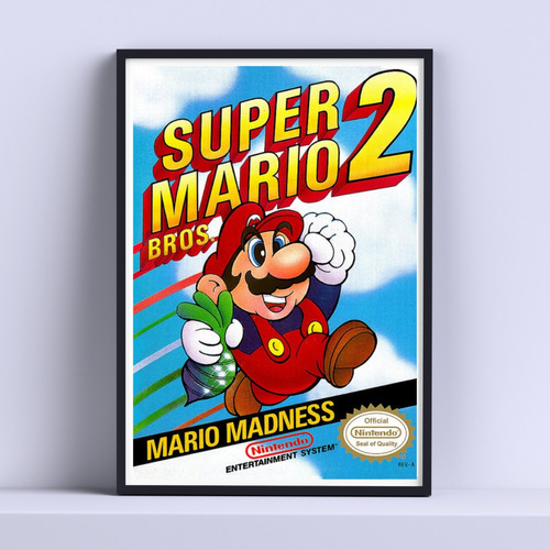 Cuadro Super Mario Bros 2 Nintendo 30x40cm List P Colgar