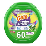 Detergente En Capsulas Gain, 3 En 1 Original, 60 Pacs