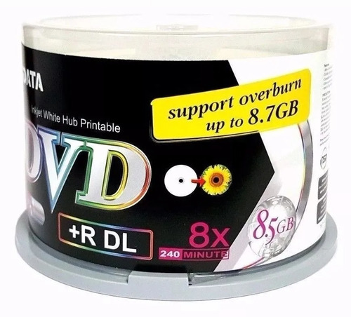 50 Dvd+r Dl Ridata Printable Dual Layer 8.5gb Ritek-s04-066