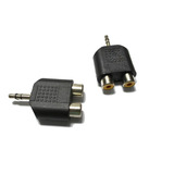 Combo 10 Adaptador Plug 3.5mm Estereo A 2 Jack Rca Estereo