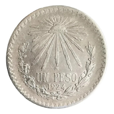 Moneda Un 1 Peso Resplandor 1924 Plata Ley 0720 | MercadoLibre