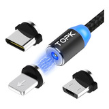 Cabo Magnético 3 Em 1 Usb 2m Topk Am23