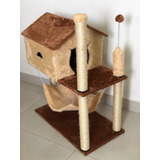 Arranhador Casa De Gato Com Rede 74cm De Altura Promoção 