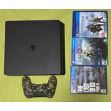 Ps4 Excelente Estado/ Mando+funda Militar/ 3 Juegos