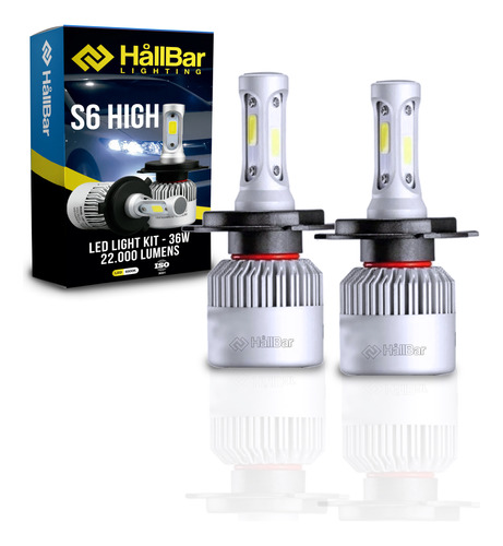 Kit Cree Led Hallbar S6 H7 H4 H1 H11 44000lm Csp2 Con Cooler