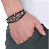 Pulsera Hombre, Brazalete Con Ancla,estilo Vikingo(estuche).