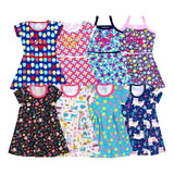 Kit Lote 8 Vestido Infantil Feminino Roupa Menina Atacado