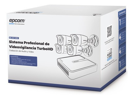 Epcom Kit Turbohd 1080p Lite / Dvr 4 Canales / 4 Cámaras 2mp