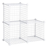 Organizador De Cubos Rejillas De Metal 38x13.7x39cm. Blanco