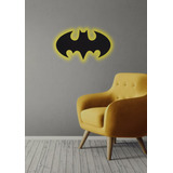 Cuadro En Madera Enchapada Negra 6mm / Batman Con Luces Led