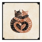 #301 - Cuadro Vintage 30 X 30 - Gatitos Gatos Amor No Chapa