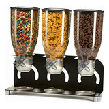 Mind Reader - Kell300-blk Metal Triple Cereal Dispenser