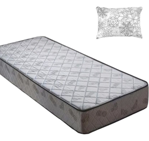 Colchon 1 Plaza Espuma  190*80*20cm  +almohada+1año Gtia