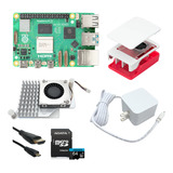 Raspberry Pi 5 8gb Fuente Case Ventilador Disipador Sd Hdmi