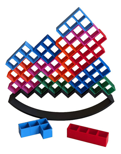 Tetris Balance Impresion 3d 18 Piezas Juego De Equilibrio