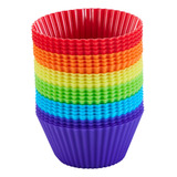 Teibvg Paquete De 24 Tazas De Silicona Para Cupcakes, Moldes