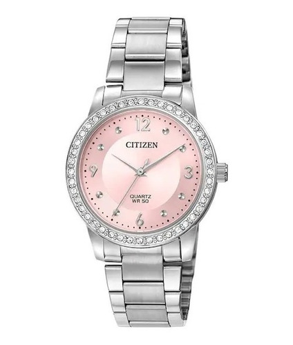 Reloj Citizen Dama Rosa Cristales El3090-81x 