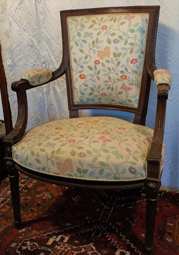 Antiguo Sillón Poltrona Francés- L.- Xvi