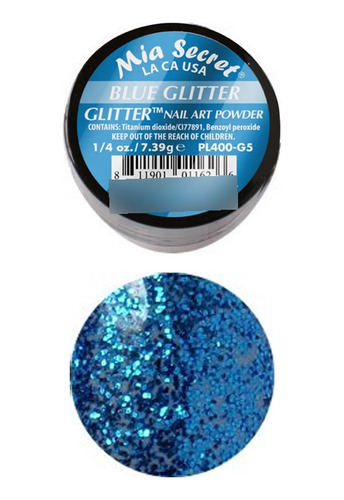Polvo Acrilico Blue Glitter Mia Secret 7gr