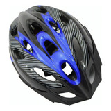 Casco De Carbono Para Bicicleta Con Visera Para Adulto Color Azul Talla L