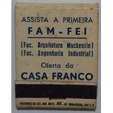 F9380  Caixa Fósforo Jogos Fam Fei Propaganda Da Casa Franco