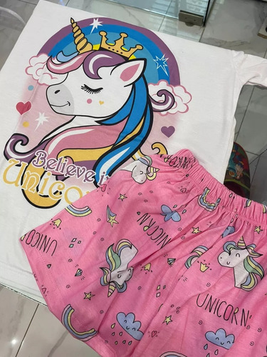 Pijama Niños Niñas Unisex Conjunto Short Y Remera Verano