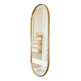 Espelho Oval Corpo Inteiro Moldura Metal Laca 1,70x70 Grande