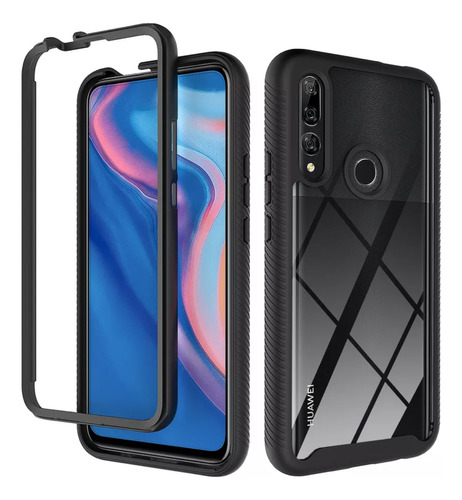 Funda Uso Rudo Modelos Huawei Transparente Reforzada 2 En 1