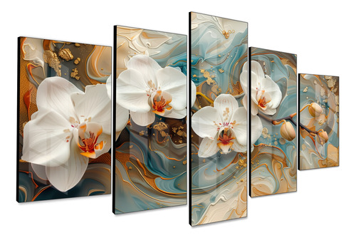 Quadros Decorativos Mosaico Orquídeas Sala Quarto Cozinha Y