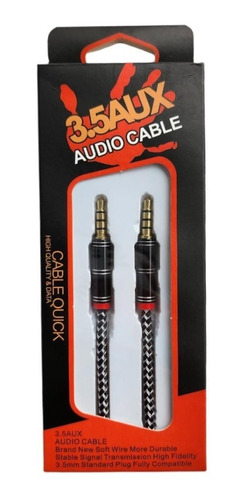 Cable Auxiliar Plug 3.5 4 Polos Mallado Audio Sonido Equipos