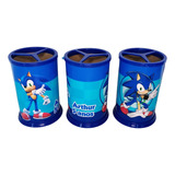 30 Lembrancinhas Porta Lápis Personalizados Sonic 1