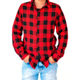 Camisa Xadrez Infantil Flanelada Menino Masculino Junina