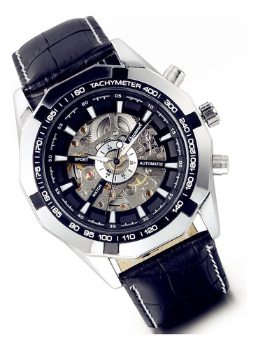 Lancardo Skeleton Dial Automático Mecánico Para Hombre Pulse