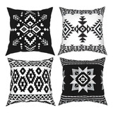 Aztec - Fundas De Almohada Bohemias De 18 X 18 Pulgadas, Fun