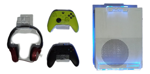 Soportes Para Xbox One Con Led, Dos Controles Y Audifonos